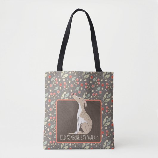 WHIPPET wil een Walk Canvas tas (Voorkant)