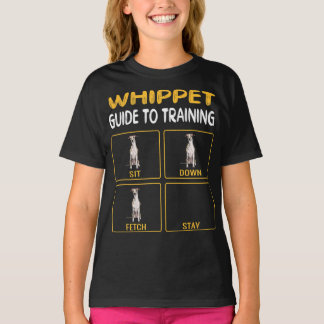 whippetgids voor het trainen van gehoorzaamheid bi t-shirt