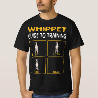 whippetgids voor het trainen van gehoorzaamheid bi t-shirt