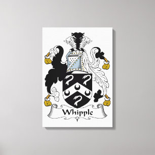 Whipple Family Crest Canvas Afdruk