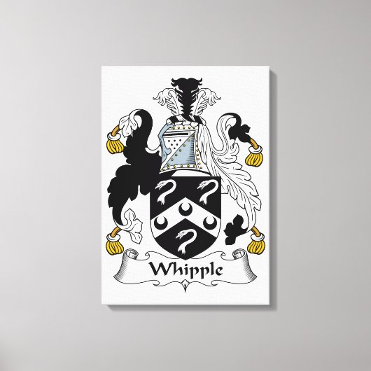Whipple Family Crest Canvas Afdruk (Voorkant)