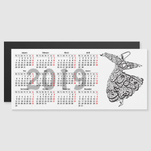 Whirling Dervish 2019 kalender Magnetische Uitnodiging