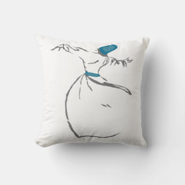 Whirling Dervish cushion - Turquoise Kussen