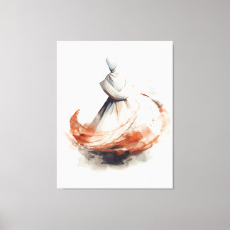 Whirling Dervish Illustratie Canvas Afdruk
