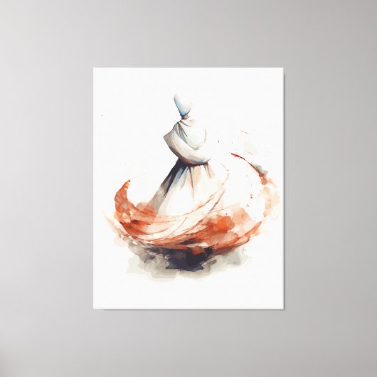 Whirling Dervish Illustratie Canvas Afdruk (Voorkant)