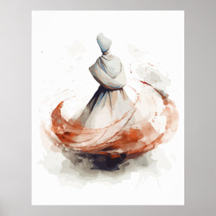 Whirling Dervish Illustratie Poster