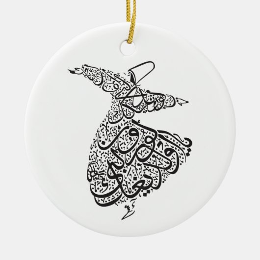 Whirling Dervish Keramisch Ornament (Voorkant)