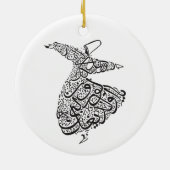 Whirling Dervish Keramisch Ornament (Achterkant)