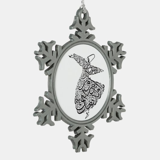 Whirling Dervish Tin Sneeuwvlok Ornament (Links)