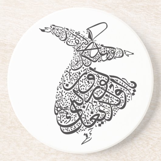 Whirling Dervish Zandsteen Onderzetter (Voorkant)