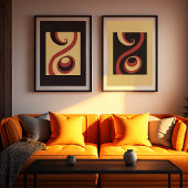 Whirling in Harmony: Bold Abstract Poster Set II