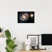 Whirlpool Galaxy - echte foto Poster (Thuiskantoor)