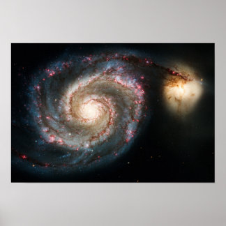 Whirlpool Galaxy - echte foto Poster