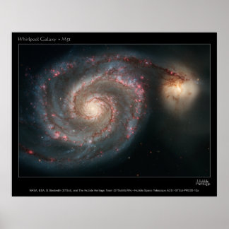 Whirlpool Galaxy-M51-2005-12a Poster