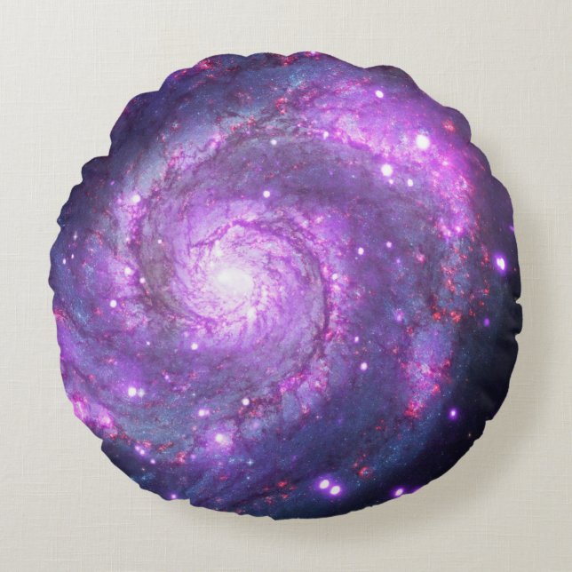 Whirlpool Galaxy Rond Kussen (Voorkant)