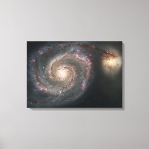 Whirlpool Galaxy (Space) (universum) (Messier 51A) Canvas Afdruk