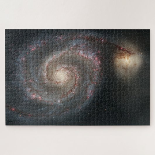 Whirlpool Galaxy (Space) (universum) (Messier 51A) Legpuzzel (Horizontaal)