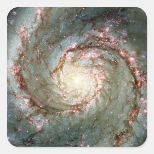 Whirlpool Galaxy Vierkante Sticker (Voorkant)