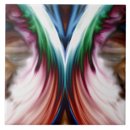 Whirlwind Rainbow Golden Snow Mirror Tegeltje (Voorkant)