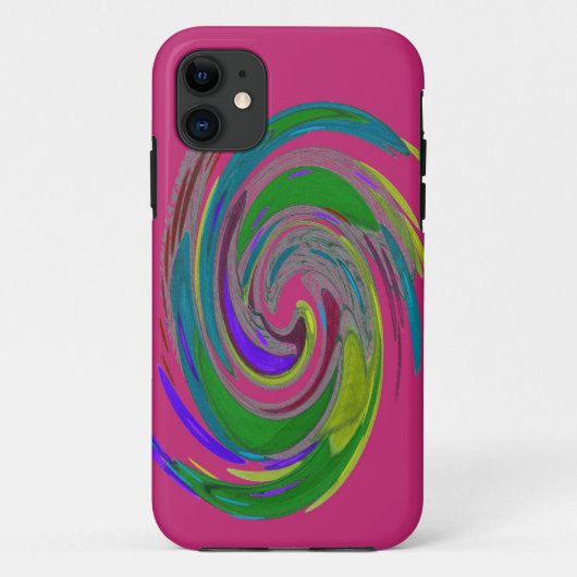 Whirlwind Roze Hoesje-Mate iPhone Case (Achterkant)