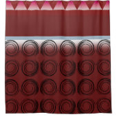 Whirlwind Ruby : Rideau de douche géométrique mode (Devant)