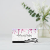 Whisk | Glitter Bokeh Drip Visitekaartje (Staand voorkant)