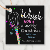 Whisk je een vrolijke kerst bakken bedankjes labels (Voorkant)