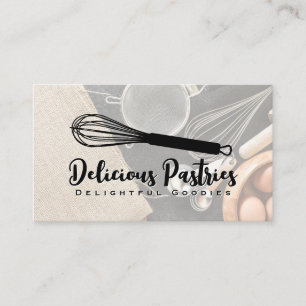 Whisk Logo Baken-ingrediënten en -instrumenten Visitekaartje