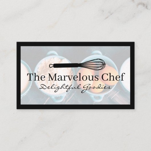 Whisk Logo | Bakkersingrediënten Visitekaartje (Voorkant)