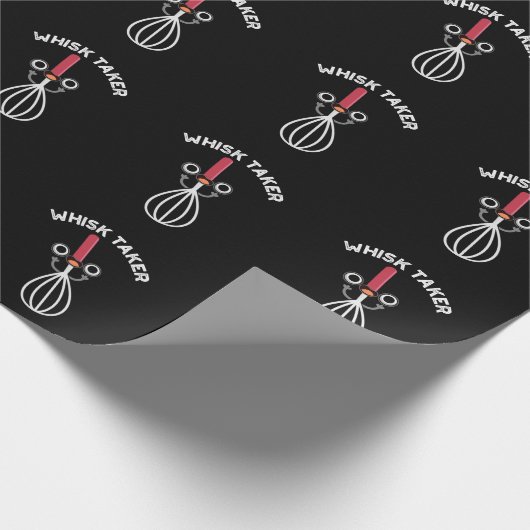 Whisk neemt Funny Baking Pun Dark BG Cadeaupapier (Hoek)