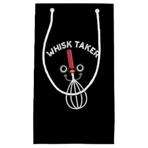 Whisk neemt Funny Baking Pun Dark BG Klein Cadeauzakje