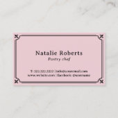 Whisk & Rolling Pin Handgemaakt met Love Bakery Pi Visitekaartje (Achterkant)