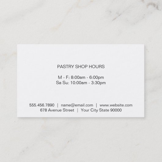 Whisk | Roze marmer achtergrond Visitekaartje (Achterkant)