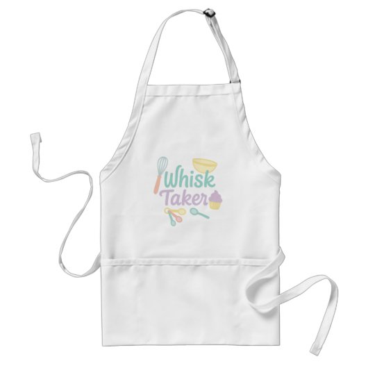 Whisk Taker – Playful Pastel Kitchen Apron Standaard Schort (Voorkant)