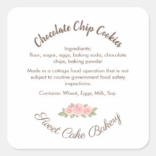 Whisk & Warmth Chocolade Cookie Ingredienten Label