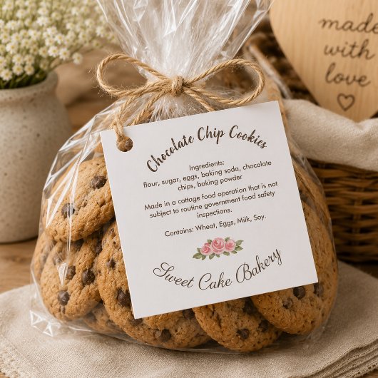 Whisk & Warmth Chocolade Cookie Ingredienten Label