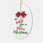 Whisk you Merry Kerstmis Keramisch Ornament (Links)