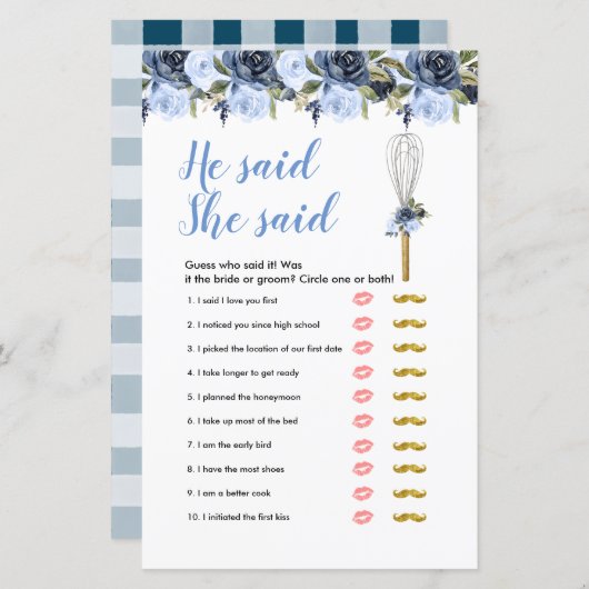 Whisked Away zei dat ze Kaart van games zei (Voorkant / Achterkant)