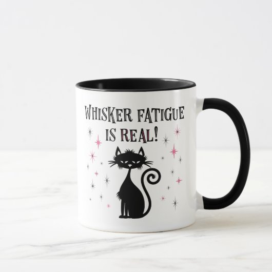 Whisker-vermoeidheid is een echt grappig kattenkat mok (Rechts)