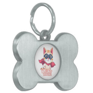 Whisker Warriors - Pastel Hero Cat Huisdieren Naamplaatje