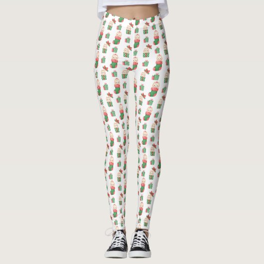 "Whisker Wonderland" Leggings de Noël (Devant)