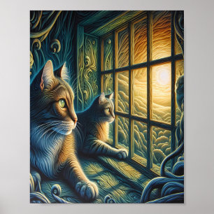 Whiskered Watchers Poster