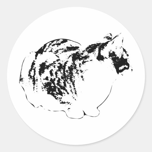 Whiskers naar de horizon ronde sticker (Voorkant)