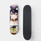 Whiskers noodlicious : Anime Cat Girl Skateboard (Recto)