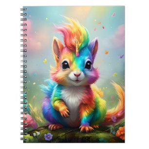 Whiskers of Wonder: de regenboog eenhoorn eekhoorn Notitieboek