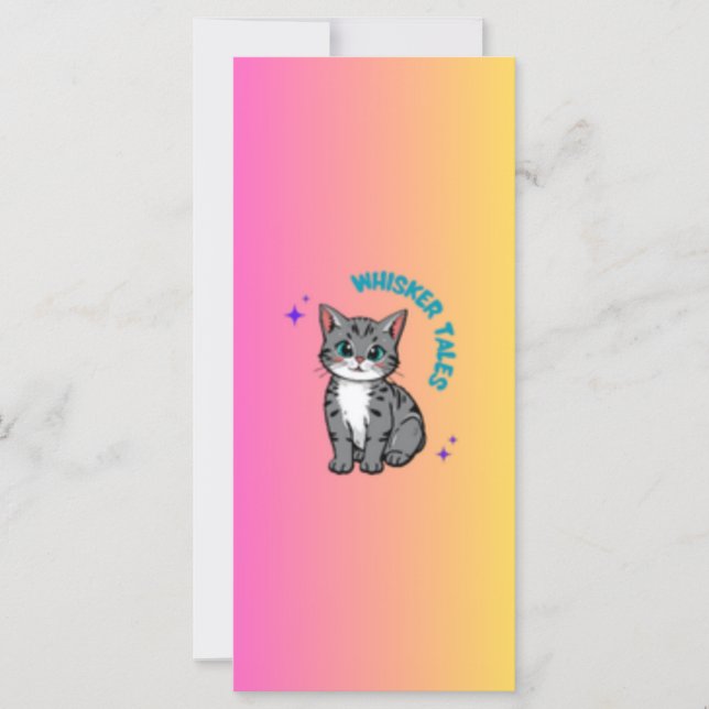 Whiskers & Tales | Whimsical Cat Storybook Bookmar (Voorkant)