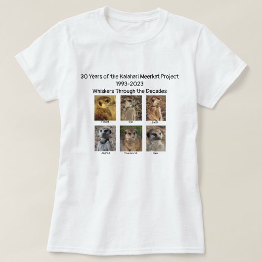 Whiskers Through the Decades T-Shirt (Design voorkant)