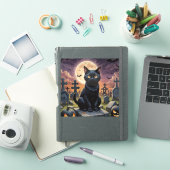 Whiskers van het Heksenuur - Black Cat Sticker (iPad Cover)