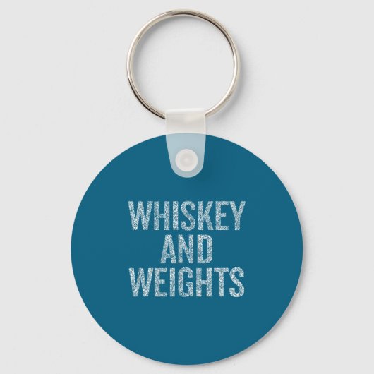 Whiskey And Weights No Carbs Funny Gym Slogan  Sleutelhanger (Voorkant)