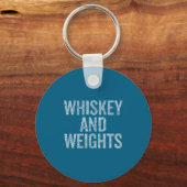 Whiskey And Weights No Carbs Funny Gym Slogan  Sleutelhanger (Voorkant)